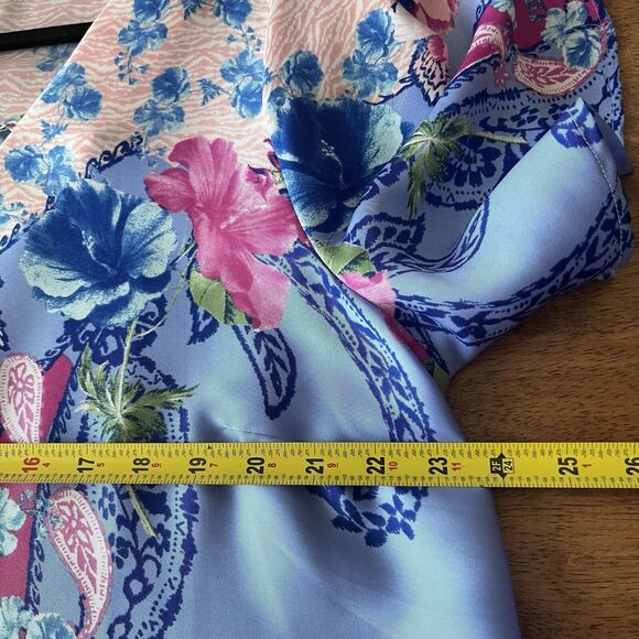 JM Collection Womens Printed‎ Swing Dress Pink  And Blue Size XL - Picture 7 of 11